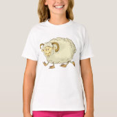 驚いた雄羊の面白い農場の動物 Tシャツ (正面)