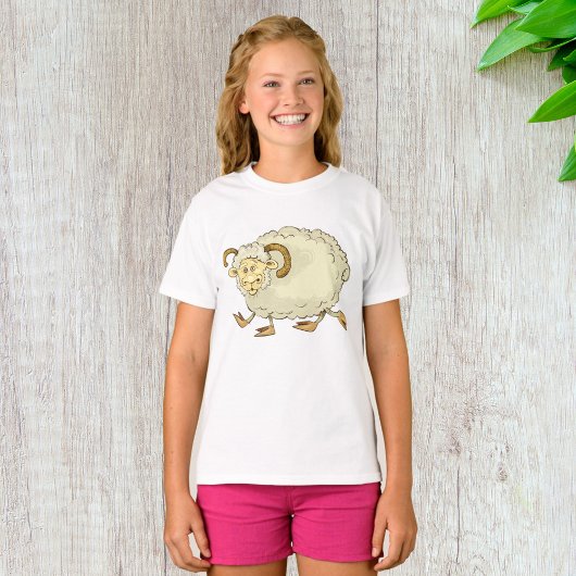 驚いた雄羊の面白い農場の動物 Tシャツ