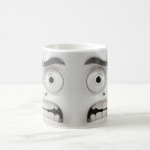 驚いた顔のマグカップ|びっくりした表情 コーヒーマグカップ (中央)