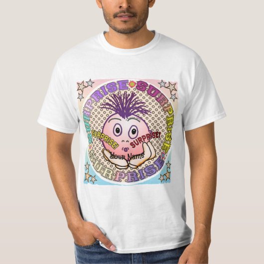 驚いた顔Tシャツ Tシャツ (正面)