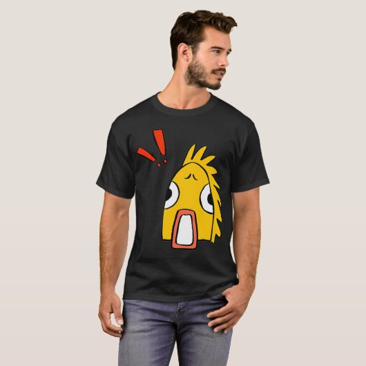 驚いた魚 Tシャツ (正面フル)