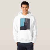 驚いた黒猫 パーカ (正面フル)