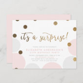 驚いた！ | バブルサプライズ誕生日パーティー インビテーションポストカード (正面/裏面)