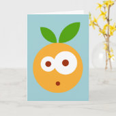 驚いた、目の肥えた、誕生日前のカード カード (黄色い花)