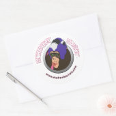 驚いたMohawkey Monkeyステッカー ラウンドシール (封筒)