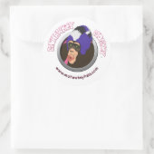 驚いたMohawkey Monkeyステッカー ラウンドシール (バッグ)