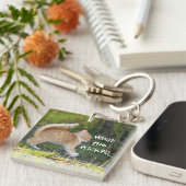 驚おもしろいいたジンジャー子猫。フリックって何だ? キーホルダー (正面右)