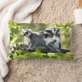 驚おもしろいいたマダガスカルのレムルス ランバークッション
