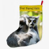 驚おもしろいいたマダガスカルのレムルス ラージクリスマスストッキング (裏面)