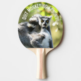 驚おもしろいいたマダガスカルのレムルス 卓球ラケット