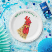 驚おもしろいいた奇妙なオンドリ – カスタム文字 ペーパープレート (パーティー)