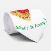 驚おもしろいいた好奇心旺盛な雄鶏 – 何がそうおもしろい ネクタイ (ロール)