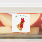 驚おもしろいいた好奇心旺盛な雄鶏 – 何がそうおもしろい ラベル (貼付)