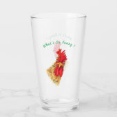驚おもしろいいた雄鶏とガラス – カスタム文字 タンブラーグラス (裏面)