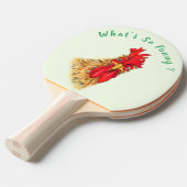 驚おもしろいいた雄鶏 – 何がそうなのおもしろい?  卓球ラケット (正面アングル)