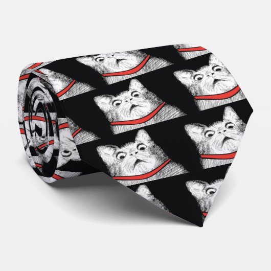 驚かされた猫のあえぎのミーム-タイ ネクタイ (ロール)