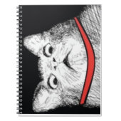 驚かされた猫のあえぎのミーム-ノート ノートブック (正面)