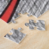 驚かされた猫のあえぎのミーム-パズル ジグソーパズル (側面)