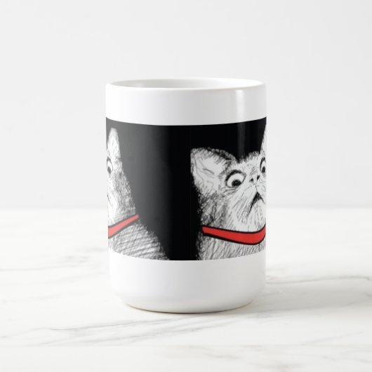 驚かされた猫のあえぎのミーム-マグ コーヒーマグカップ (中央)
