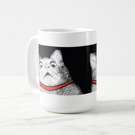 驚かされた猫のあえぎのミーム-マグ コーヒーマグカップ (正面左)