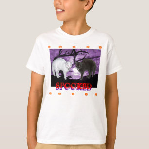 驚かされた猫 Tシャツ