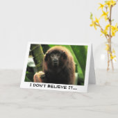 驚かされた猿 カード (黄色い花)