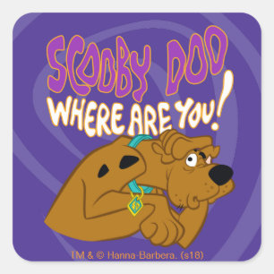 驚かされたScooby-Doo スクエアシール