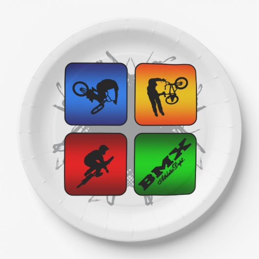 驚かせるBMXの都市スタイル ペーパープレート (正面)