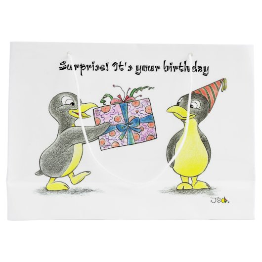 驚きそれはあなたの誕生日です ラージペーパーバッグ (裏面)