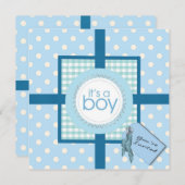 驚きだ！It's a Boy Baby Shawer招待状 招待状 (正面/裏面)