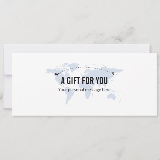 驚きのアラスカ搭乗券のギフト証明書 招待状 (裏面)