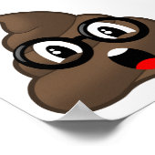 驚きのウンチ眼鏡絵文字 ポスター (角)