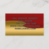 驚きのカッコいい素晴らし金ゴールドレッド 名刺 (裏面)