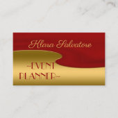 驚きのカッコいい素晴らし金ゴールドレッド 名刺 (正面)