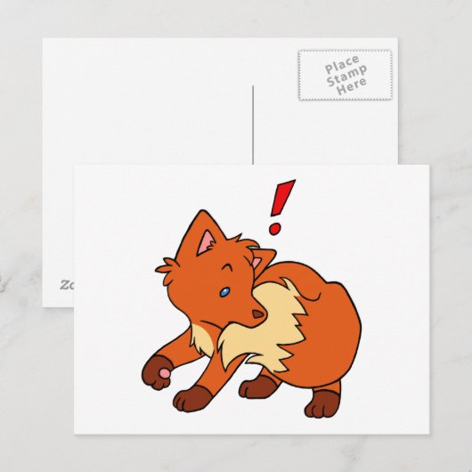 驚きのキツネ ポストカード (正面/裏面)