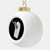 驚きのスケルトンが棺桶から飛び出す セラミックボールオーナメント (右)