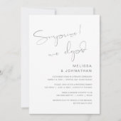 驚きのニュース！私たち、駆け落ちしました！ 結婚式の駆け落ちパーティーの招待状 招待状 (正面)