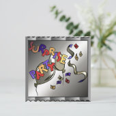 驚きのバースデーパーティ招待状 招待状 (スタンド正面)