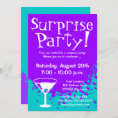 驚きのパーティの招待状|カスタム招待状 招待状 (正面/裏面)