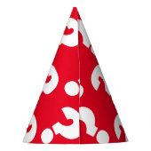 驚きのパーティーのための疑問符紙コーン帽子 パーティーハット (裏面)