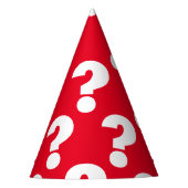 驚きのパーティーのための疑問符紙コーン帽子 パーティーハット (正面)