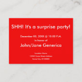 驚きのパーティーの話し合い 名刺 (裏面)