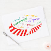 驚きのパーティーの話し合い 楕円形シール (封筒)