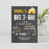 驚きのパーティー応援とビールの誕生30人目の男性 招待状 (スタンド正面)