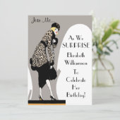 驚きのパーティー!エレガントアールデコパーティの招待状 招待状 (スタンド正面)