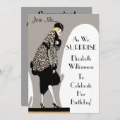 驚きのパーティー!エレガントアールデコパーティの招待状 招待状 (正面/裏面)