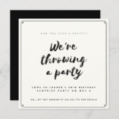 驚きのパーティー 招待状 (正面/裏面)