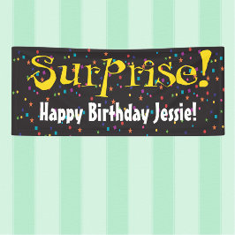 驚きのパーティー(紙吹雪) 横断幕