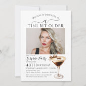 驚きのパーティーA Tiniビット古いMartini 40th 招待状 (正面)