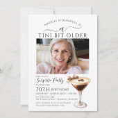 驚きのパーティーA Tiniビット古いMartini 70th 招待状 (正面)